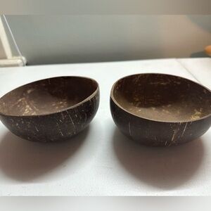 Coconut Shell Bowls Sambazon Beautiful Quality - 2 Bowl set